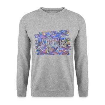 yoga rs e 45 - Unisex Pullover - Weißgrau meliert - Vorne - Alina (178cm) & Michal (187cm)