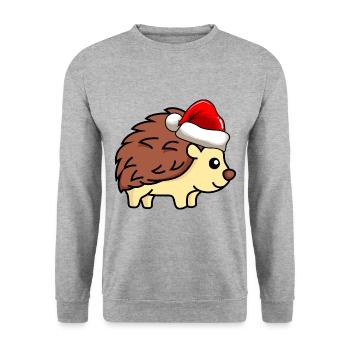 Hérisson animal comique - Sweat-shirt Unisexe - gris chiné - Devant - Alina (178cm) & Michal (187cm)
