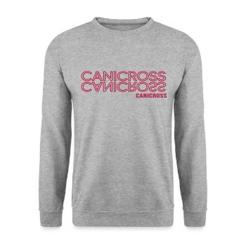 Canicross dogrun laufen mit Hund Hundetraining - Unisex Pullover - Weißgrau meliert - Vorne - Alina (178cm) & Michal (187cm)