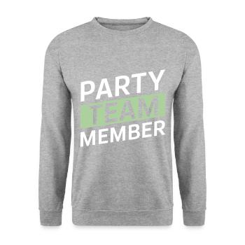 Party Team - Unisex Sweatshirt - salt & pepper - Front - Alina (178cm) & Michal (187cm)