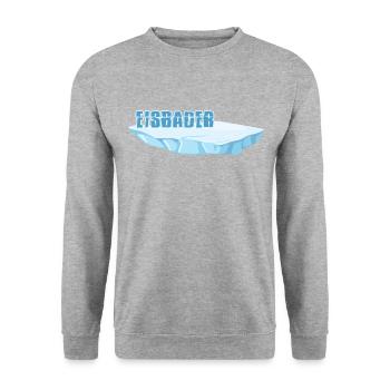 eisbaden winterschwimmer eisbad "eiswasser" - Unisex Pullover - Weißgrau meliert - Vorne - Alina (178cm) & Michal (187cm)