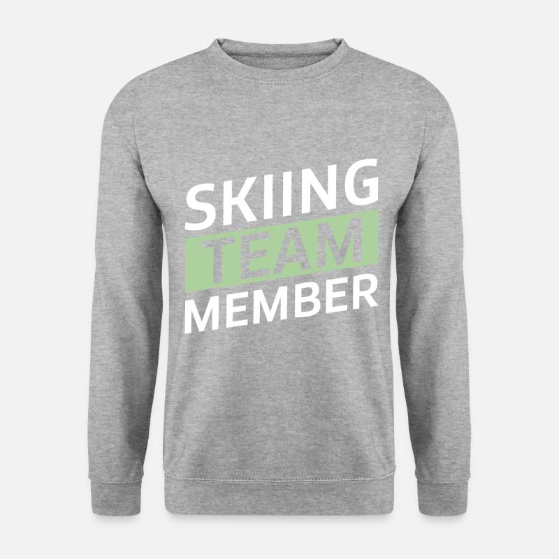 Skiing Team - Unisex Pullover - Weißgrau meliert