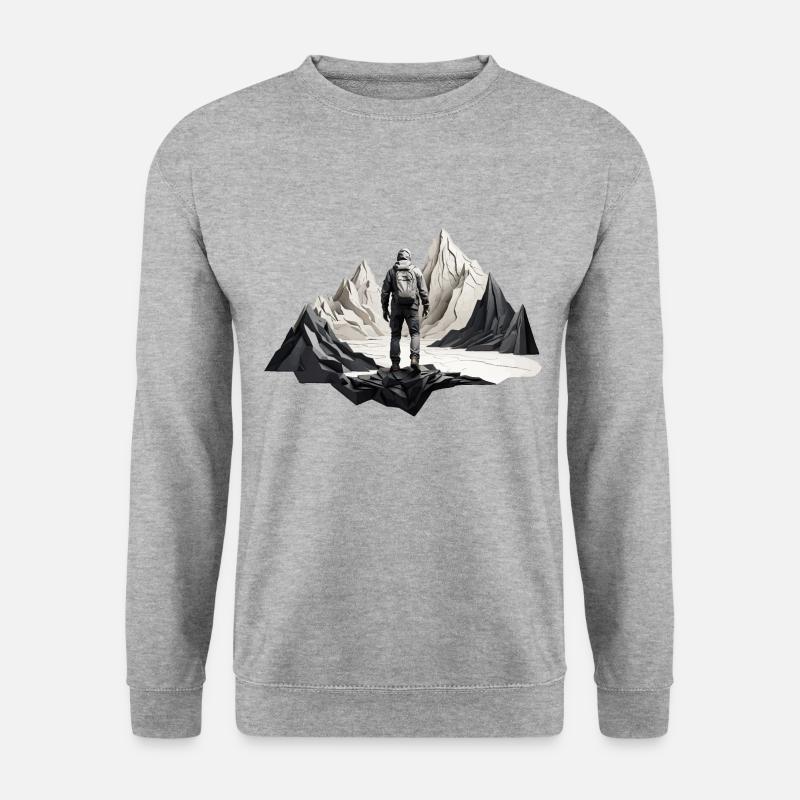 COOL WANDERN WANDERER OUTDOOR - Unisex Pullover - Weißgrau meliert