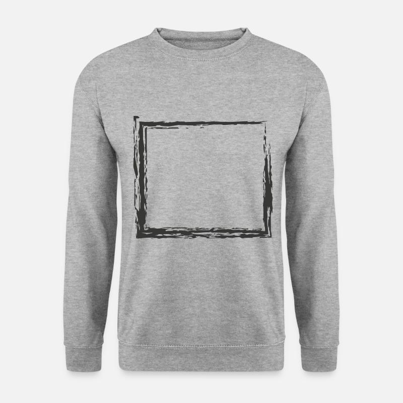 Viereck - Unisex Pullover - Weißgrau meliert