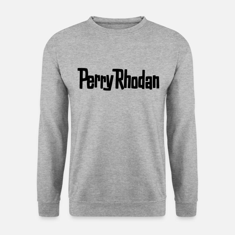 Perry Rhodan Logo schwarz - Unisex Pullover - Weißgrau meliert