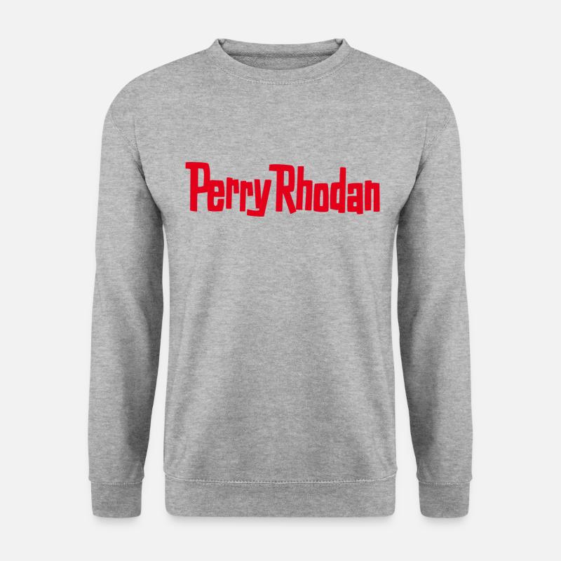 Perry Rhodan Logo rot - Unisex Pullover - Weißgrau meliert
