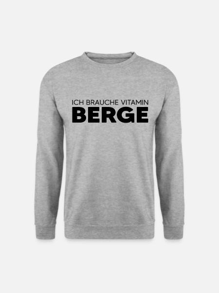 Alpinist Bergsteiger alpin Bergwandern Berge - Unisex Pullover - Weißgrau meliert
