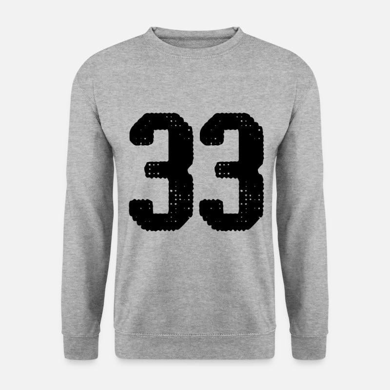 Maillot à 33 numéros - Sweat-shirt Unisexe - gris chiné