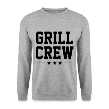 Grill Crew - Unisex Sweatshirt - salt & pepper - Front - Alina (178cm) & Michal (187cm)