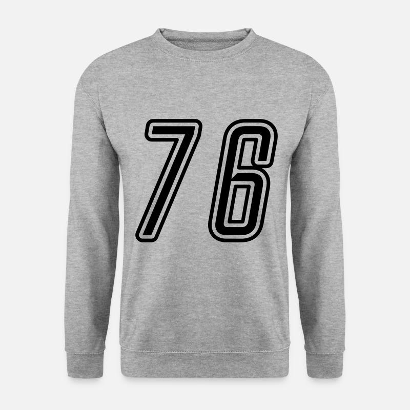 76 Number number - Unisex Sweatshirt - salt & pepper