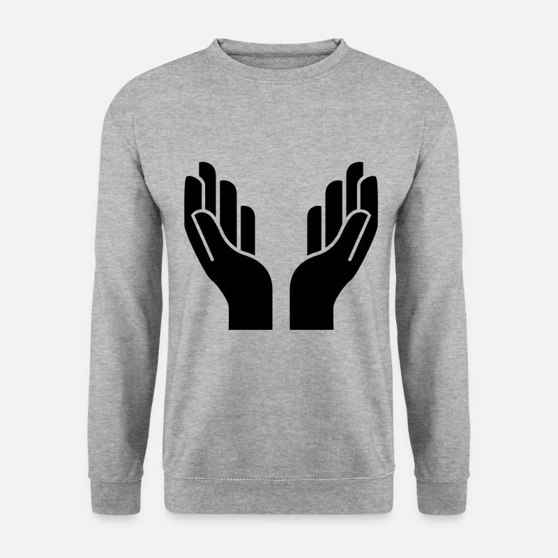 Hands icon icon - Unisex Sweatshirt - salt & pepper