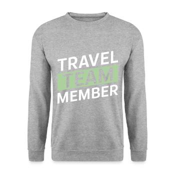 Travel Team - Unisex Pullover - Weißgrau meliert - Vorne - Alina (178cm) & Michal (187cm)