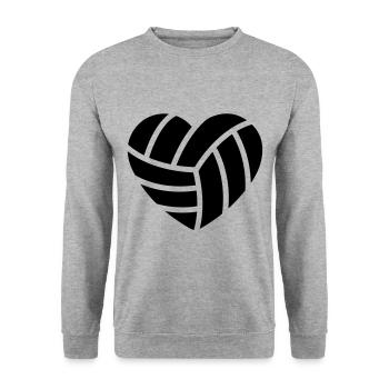 Cœur de volleyball - Sweat-shirt Unisexe - gris chiné - Devant - Alina (178cm) & Michal (187cm)