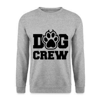 Dog Crew - Unisex Pullover - Weißgrau meliert - Vorne - Alina (178cm) & Michal (187cm)