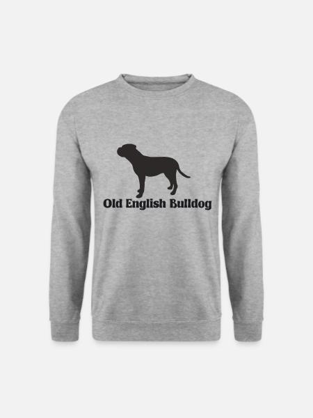 Old English Bulldog - Unisex Pullover - Weißgrau meliert