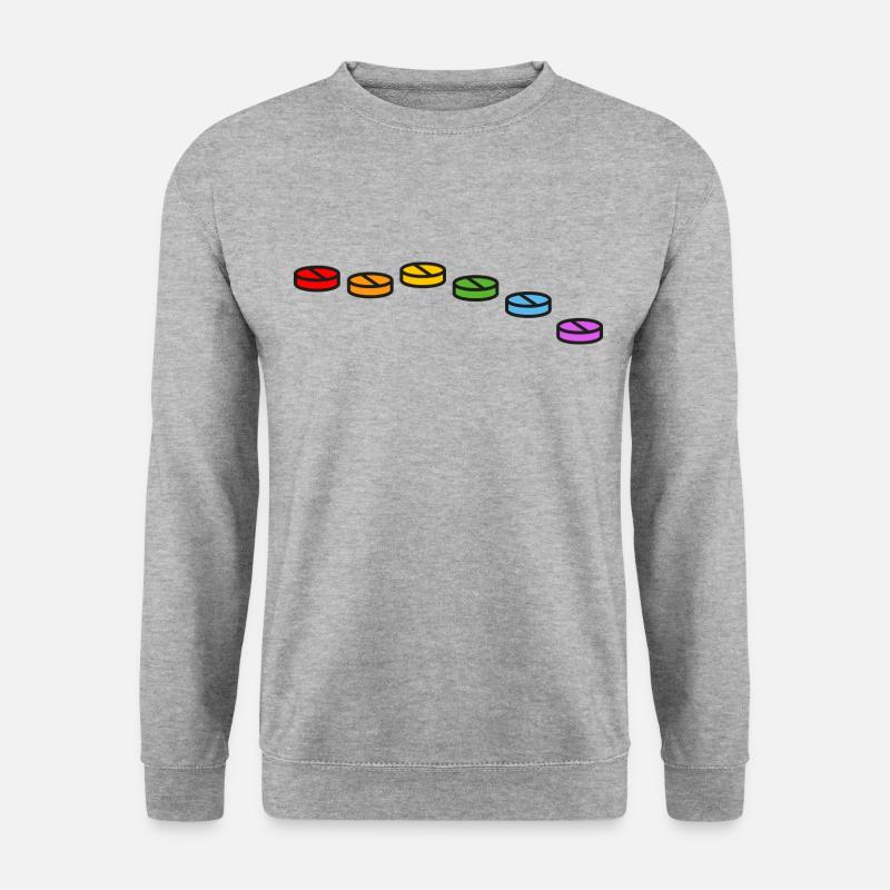 Krankenschwester Nurse bunte Pille Nachtschwester - Unisex Pullover - Weißgrau meliert