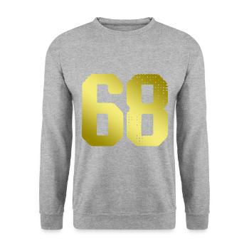 68 Maillot numéro - Sweat-shirt Unisexe - gris chiné - Devant - Alina (178cm) & Michal (187cm)