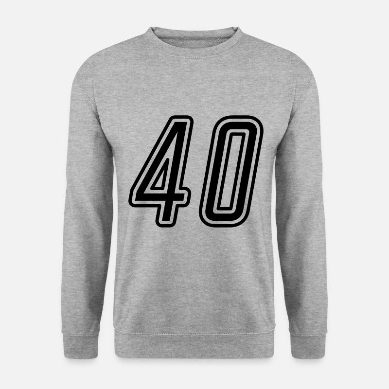 40 Number number - Unisex Sweatshirt - salt & pepper