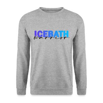Ice bath "winter swimmer" ice-cold ice bath - Unisex Sweatshirt - salt & pepper - Front - Alina (178cm) & Michal (187cm)