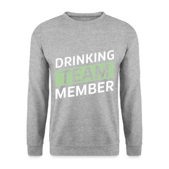Drinking Team - Unisex Sweatshirt - salt & pepper - Front - Alina (178cm) & Michal (187cm)