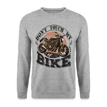Belle idée cadeau design drôle pour motocycliste - Sweat-shirt Unisexe - gris chiné - Devant - Alina (178cm) & Michal (187cm)