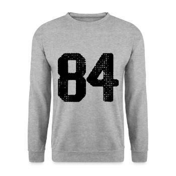 Maillot à 84 numéros - Sweat-shirt Unisexe - gris chiné - Devant - Alina (178cm) & Michal (187cm)
