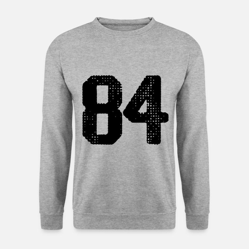 84 Zahl Trikot - Unisex Pullover - Weißgrau meliert