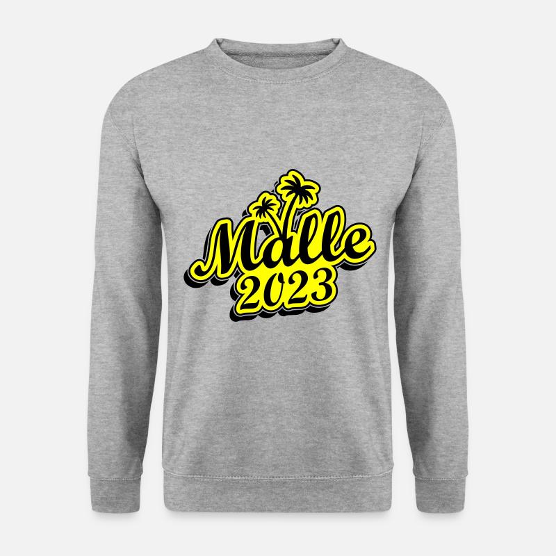 Malle 2023 - Unisex Pullover - Weißgrau meliert