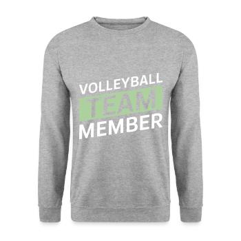 Volleyball Team - Unisex Pullover - Weißgrau meliert - Vorne - Alina (178cm) & Michal (187cm)