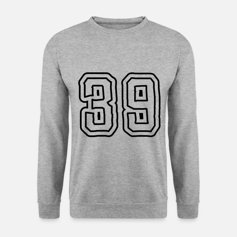 39 number symbol - Unisex Sweatshirt - salt & pepper