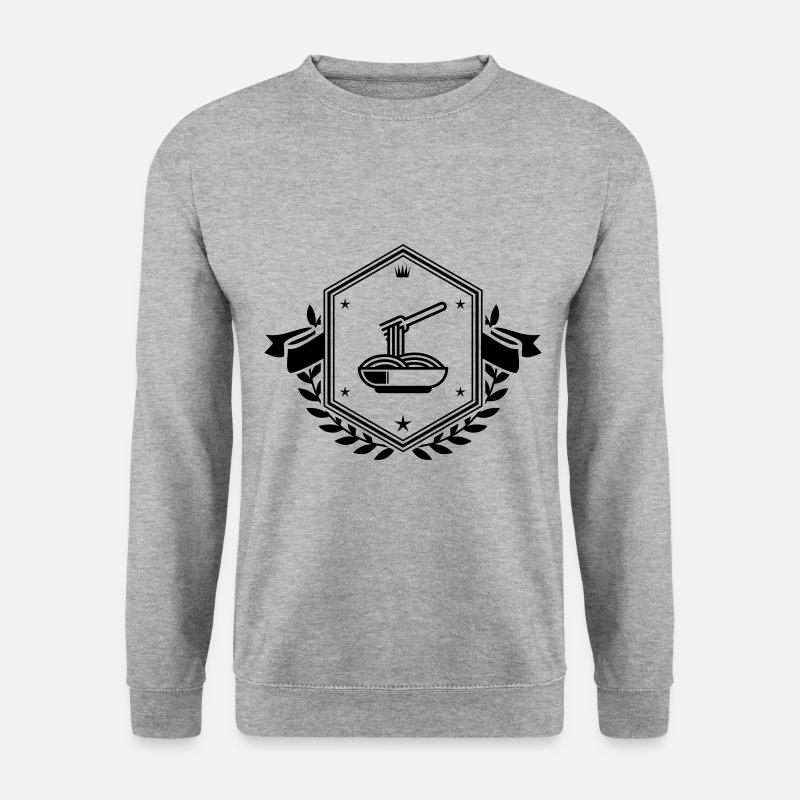 Spaghetti wappen - Unisex Pullover - Weißgrau meliert