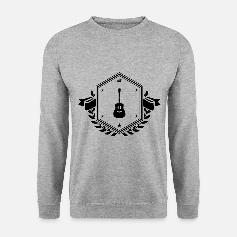 Stemma acustico della chitarra - Felpa unisex - grigio chiaro melange