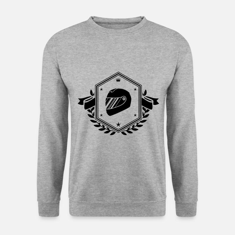 Racing driver helm racing crest - Unisex Sweatshirt - salt & pepper
