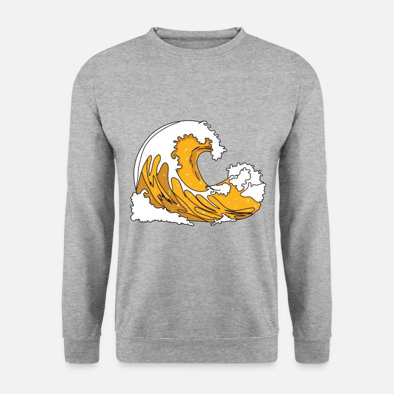 Bierwelle - Unisex Pullover - Weißgrau meliert