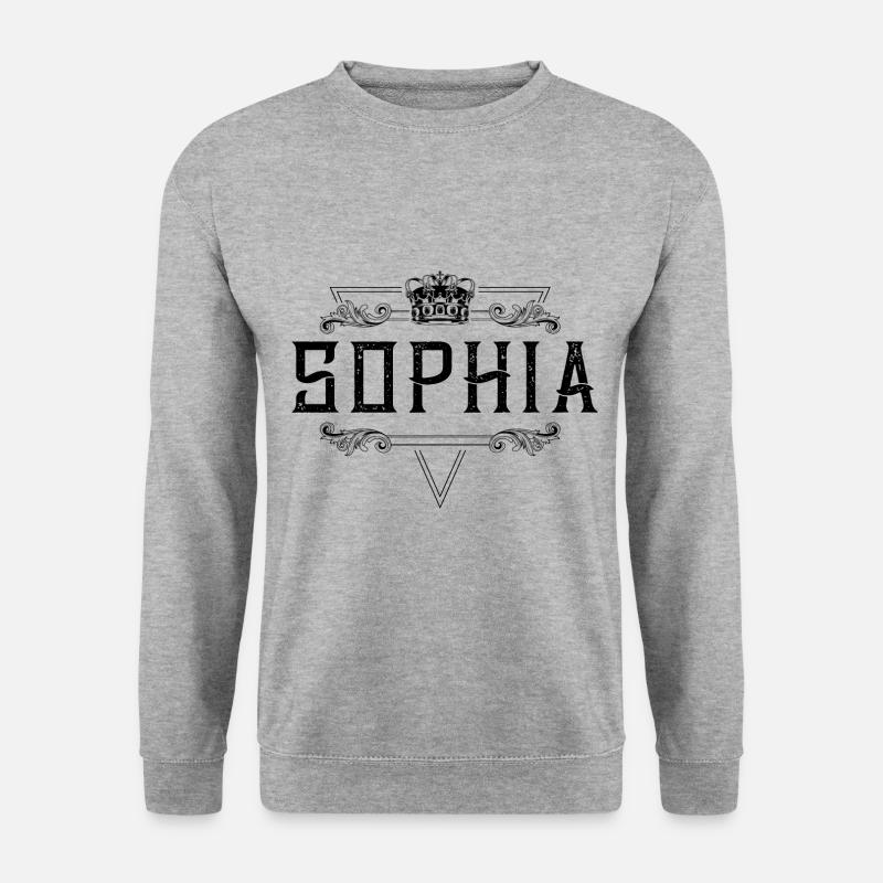 Sophia Name - Unisex Pullover - Weißgrau meliert