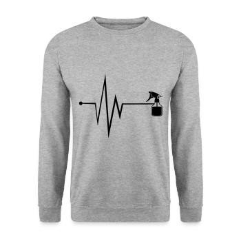 Barber Pulse - Unisex Sweatshirt - salt & pepper - Front - Alina (178cm) & Michal (187cm)