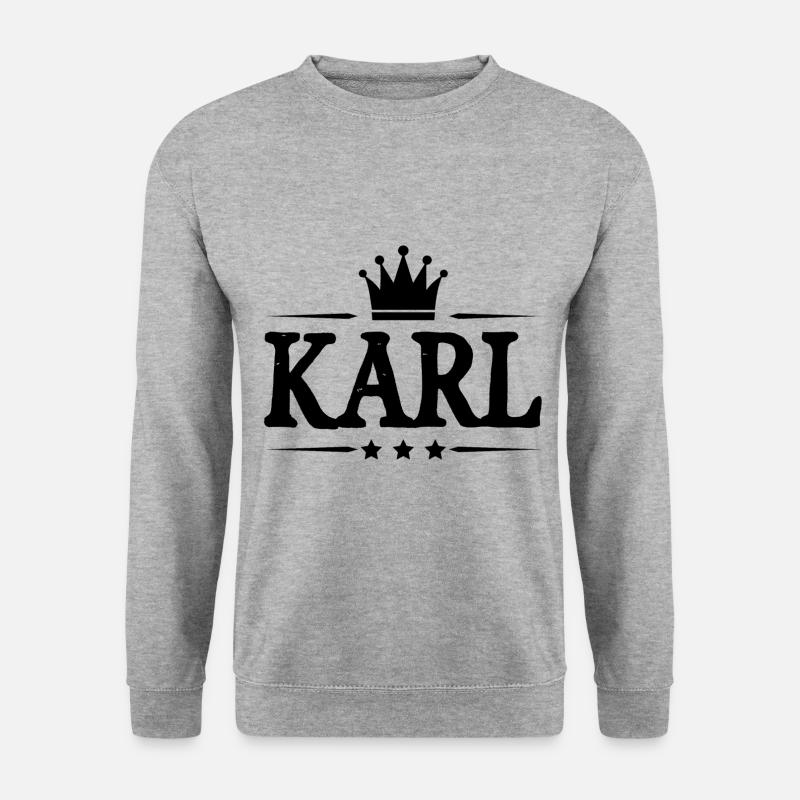 Karl - Unisex Pullover - Weißgrau meliert