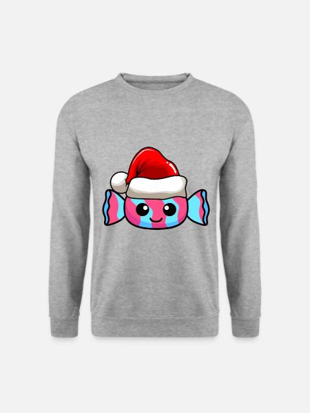 Bonbons Noël Comic Noël - Sweat-shirt Unisexe - gris chiné
