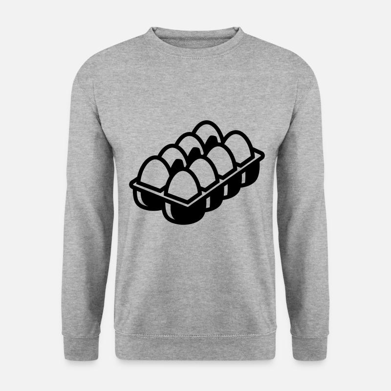 Eier symbol - Unisex Pullover - Weißgrau meliert
