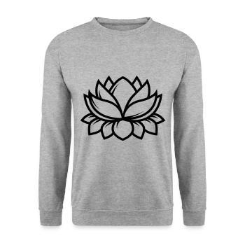 See rose - Unisex Pullover - Weißgrau meliert - Vorne - Alina (178cm) & Michal (187cm)