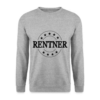 Rentner Rente - Unisex Pullover - Weißgrau meliert - Vorne - Alina (178cm) & Michal (187cm)