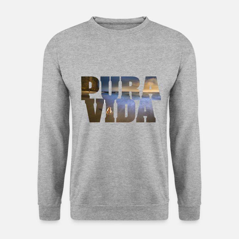 Pura Vida - Das Leben so, wie es sein soll - Unisex Pullover - Weißgrau meliert