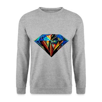You are a beautiful colorful diamond - Unisex Sweatshirt - salt & pepper - Front - Alina (178cm) & Michal (187cm)