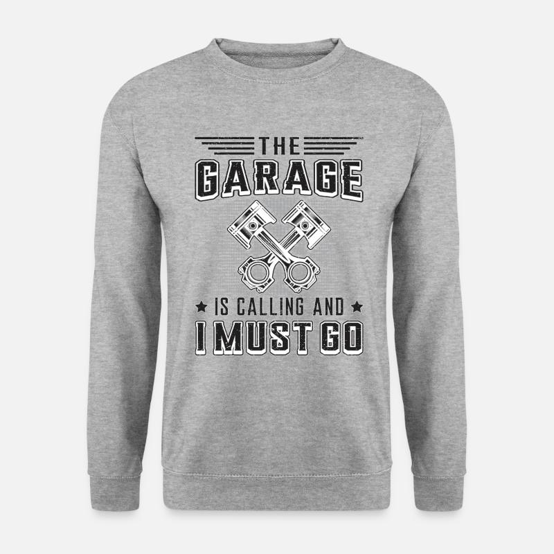 Bastler Tuning KFZ Mechaniker Schrauber Geschenk - Unisex Pullover - Weißgrau meliert