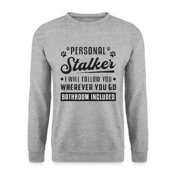 Retriever Hund Hunde Hundehalter Tier Geschenkidee - Unisex Pullover - Weißgrau meliert - Vorne - Alina (178cm) & Michal (187cm)