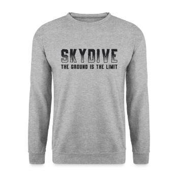 Parachute Skydive Retro Sky - Sweat-shirt Unisexe - gris chiné - Devant - Alina (178cm) & Michal (187cm)