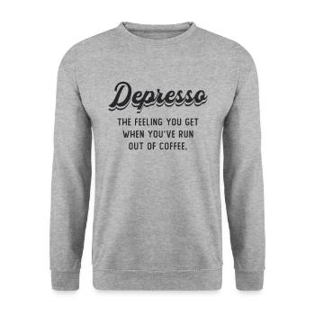 Mental Health Depresso Anxiety Coffee Mental - Unisex Sweatshirt - salt & pepper - Front - Alina (178cm) & Michal (187cm)