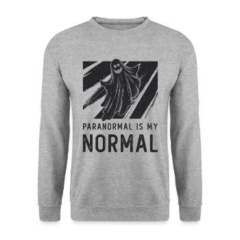 Geisterjagd Geisterjäger Paranormal Geschenkidee - Unisex Pullover - Weißgrau meliert - Vorne - Alina (178cm) & Michal (187cm)