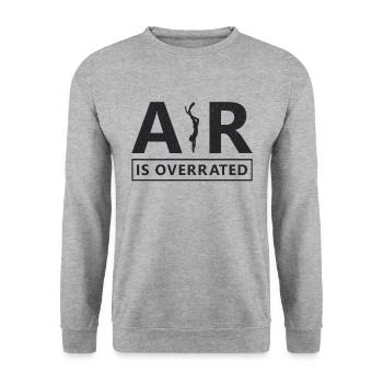 Freitaucher Apnoe Freitauchen Tauchen Geschenkidee - Unisex Pullover - Weißgrau meliert - Vorne - Alina (178cm) & Michal (187cm)