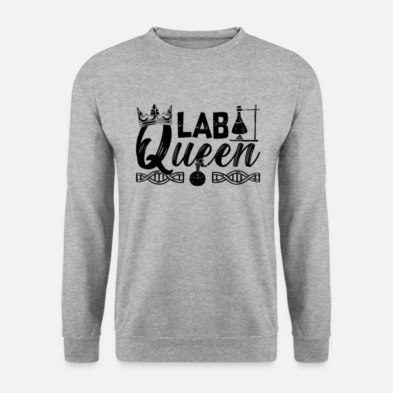Lab Queen Labortechniker Chemie Geschenkidee - Unisex Pullover - Weißgrau meliert